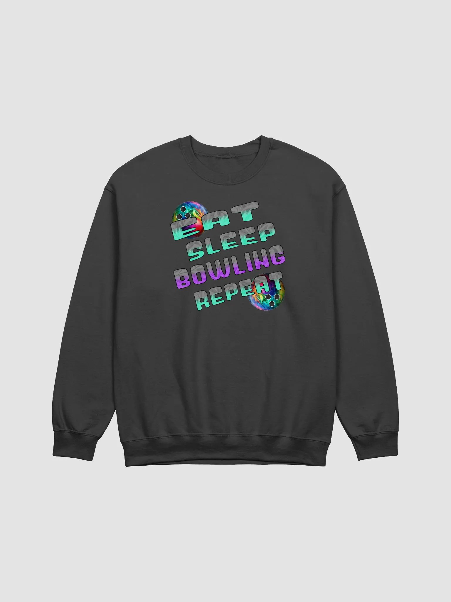 Eat Sleep Bowling Repeat Angle Strike & Style Crewneck Sweatshirt product image (1)