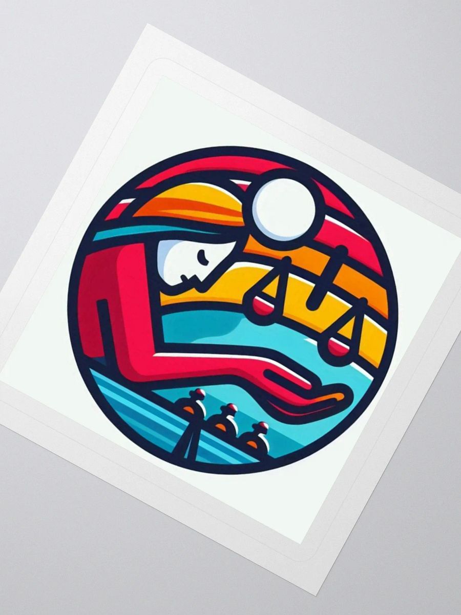 Balance Scale Sunset Kiss Cut Stickers product image (8)