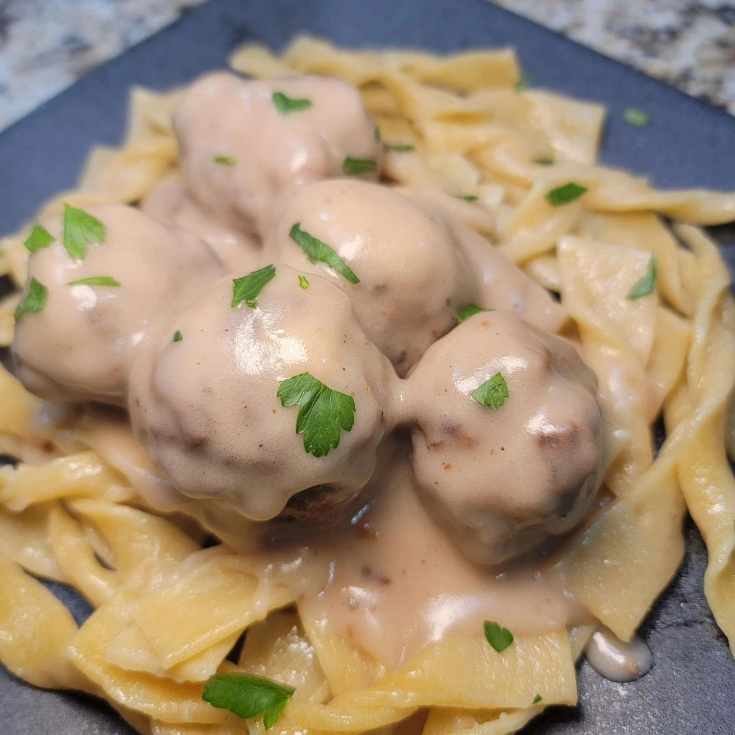 Sweedish meatballs using Creme Delish with homemade egg noodles, made live on Twitch at twitch.tv/rustyrhymez
.
.
.
.
.
.
.
....