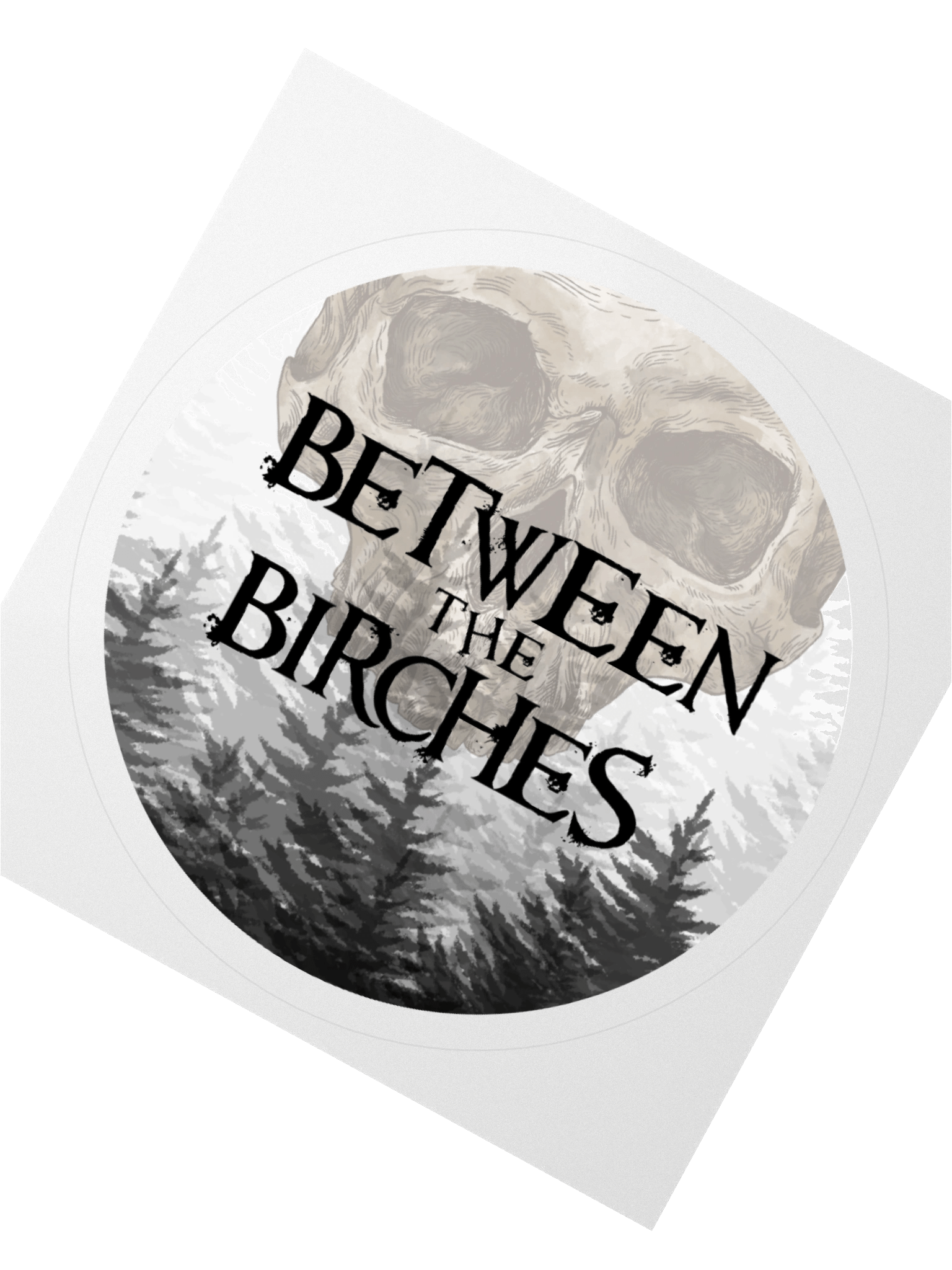 Between the Birches // Skull and Woods Circle Sticker product image (4)
