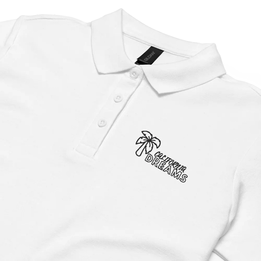 California Dreams Palm Tree Women Polo T-Shirt - White product image (4)