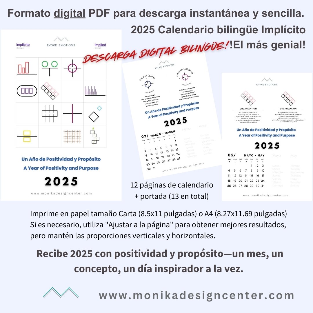 Bilingual-the coolest! Bilingüe -el más genial! 2025 Digital Calendar/Calendario-Now $3.50 Use promo code DIGITALLOVE at checkout product image (1)