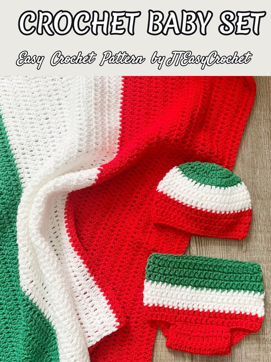 Baby Set Crochet Pattern, Blanket Beanie Pants Crochet Set, Italy Germany or French Photo Prop product image (6)