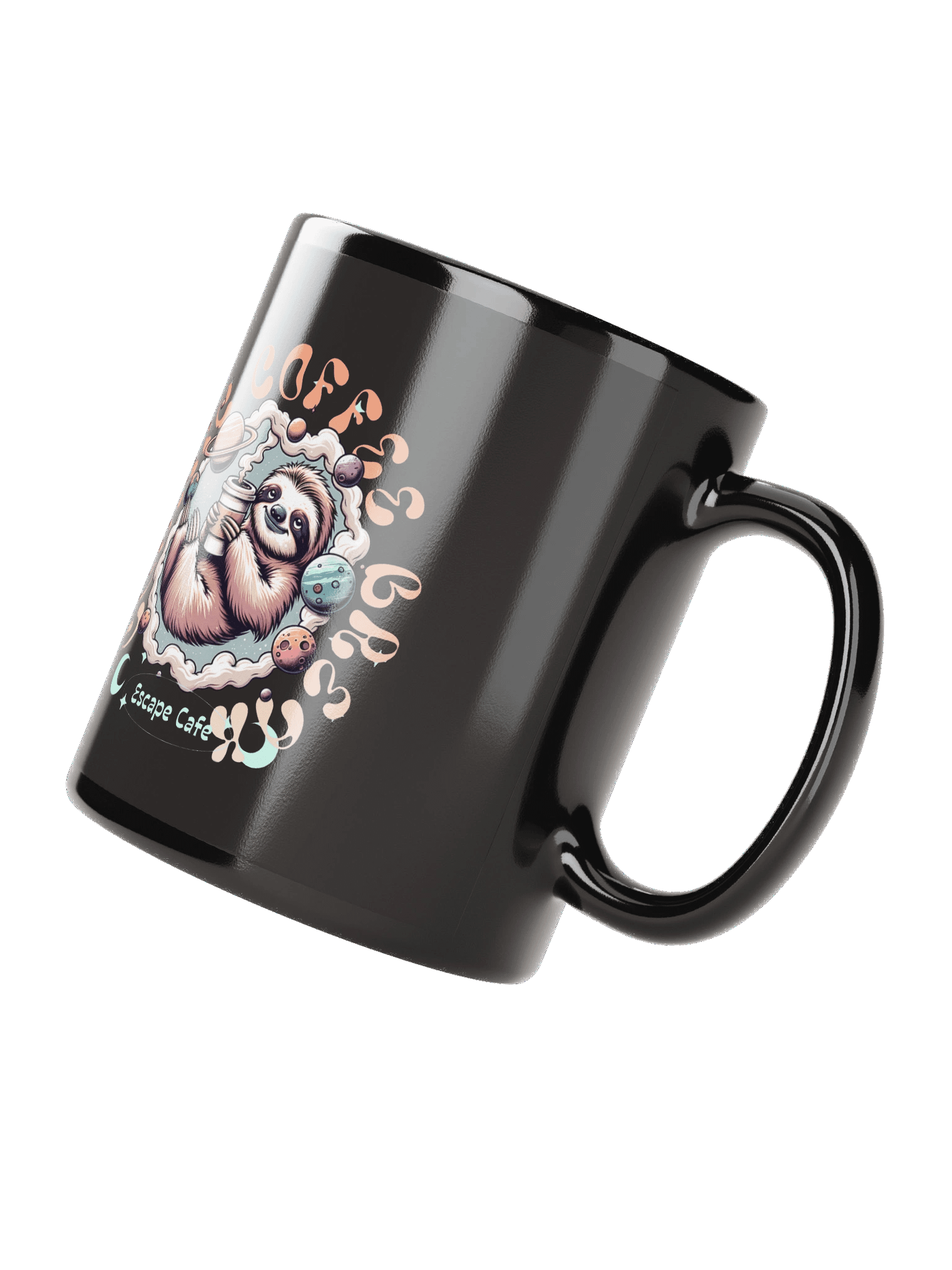 Lazy Sloth | Black Glossy Mug product image (4)