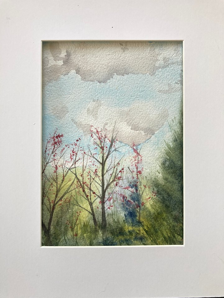 Original watercolor painting: March - Maples Abloom product image (1)