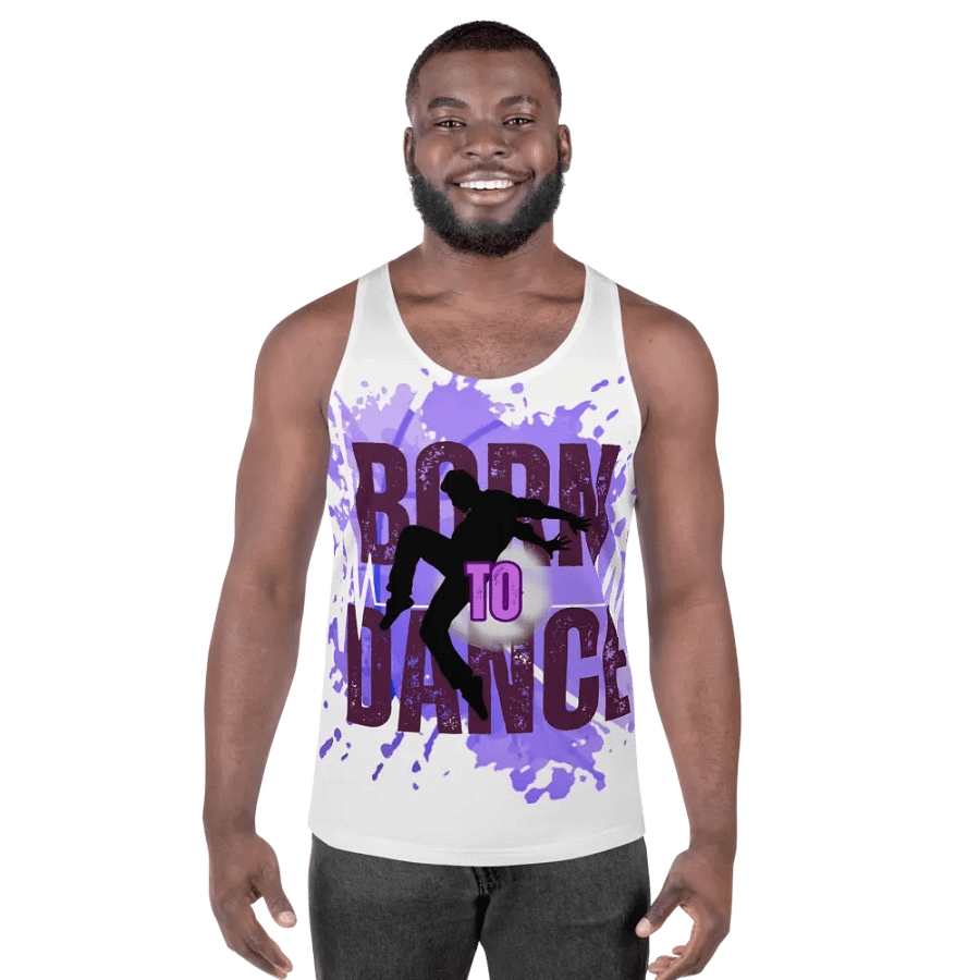Born to Dance His Silhouette Energetic Vibes Full Print Tank product image (5)