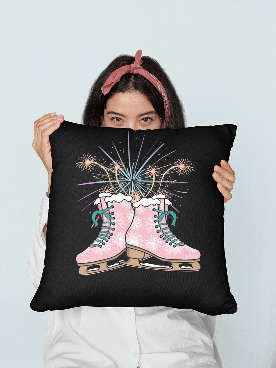 Ice Skates Fireworks Pillow product image (1)