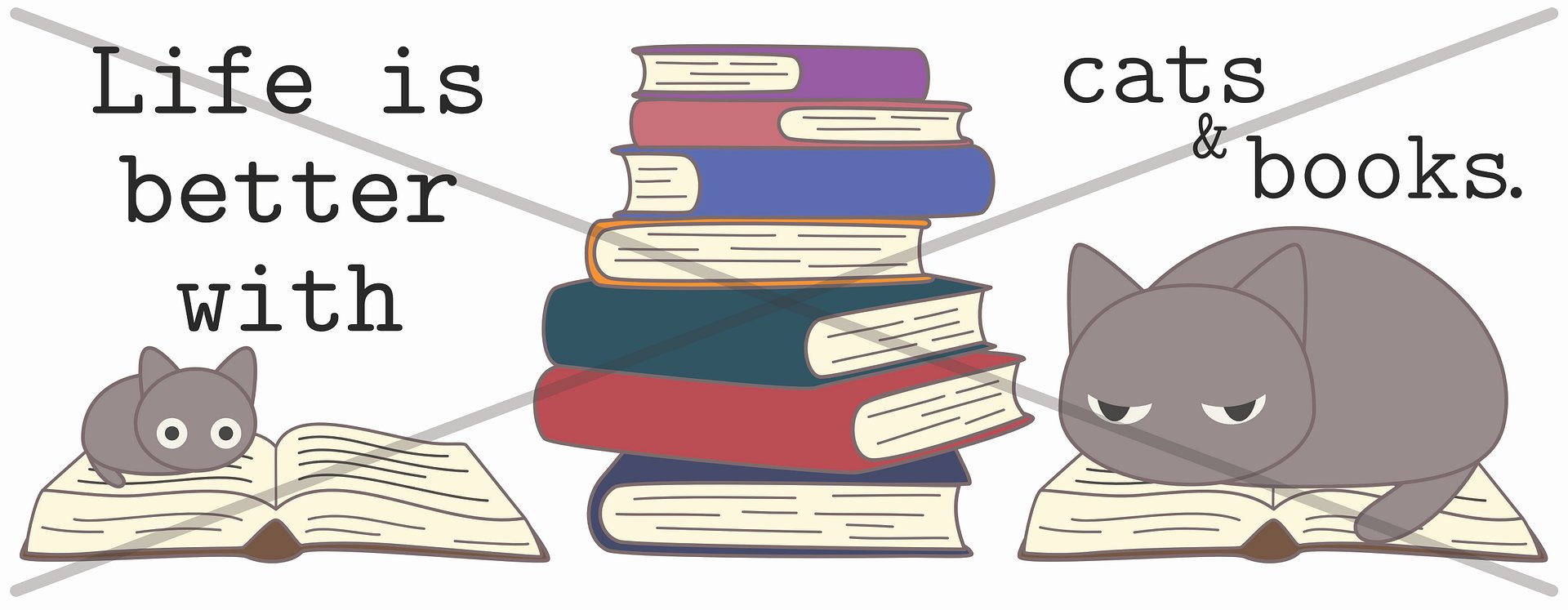 Life Is Better with Cats & Books 11 oz Mug product image (5)