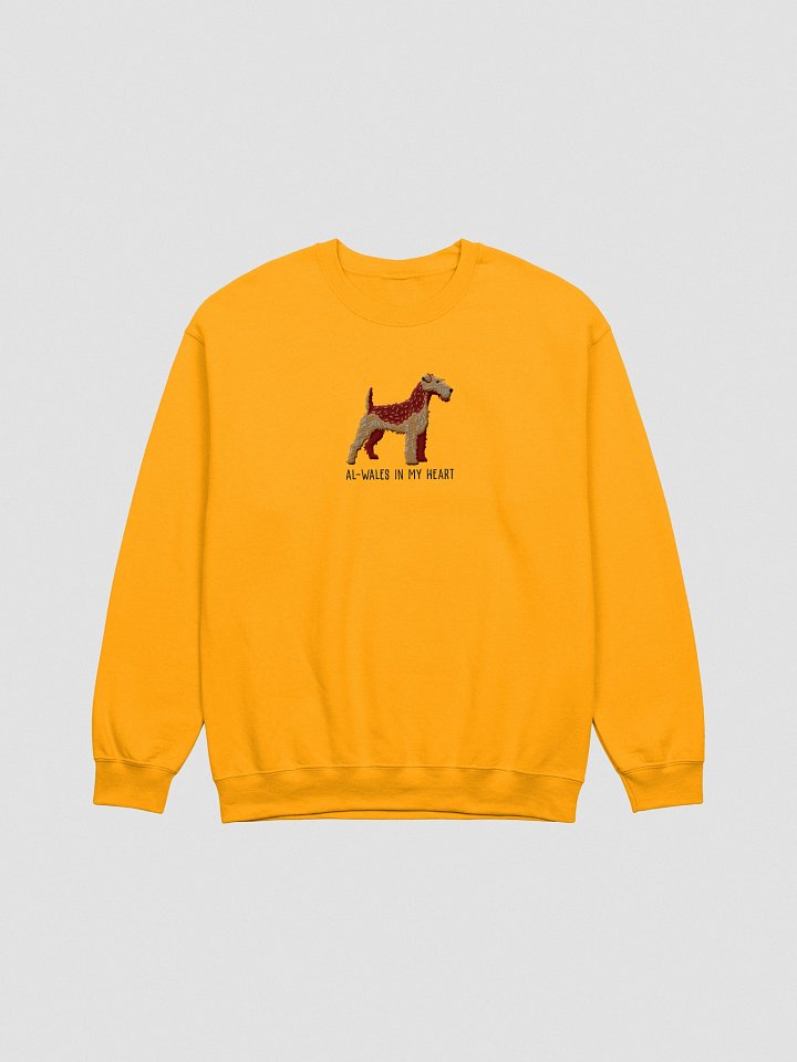 Al-Wales in My Heart Sweatshirt (Embroidered) of a Welsh Terrier(Red & Tan) product image (10)