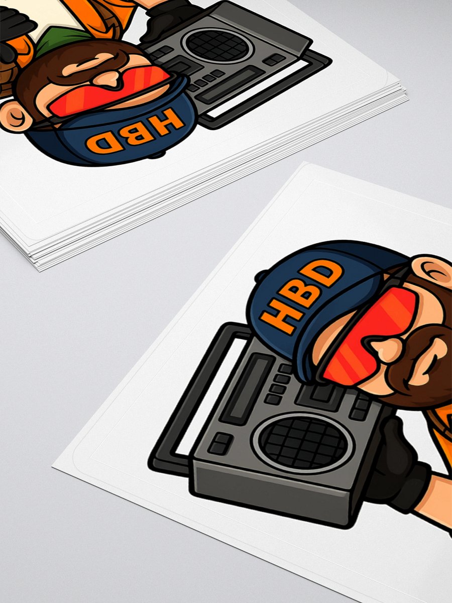 HBD Gaming Boombox White Decal product image (11)