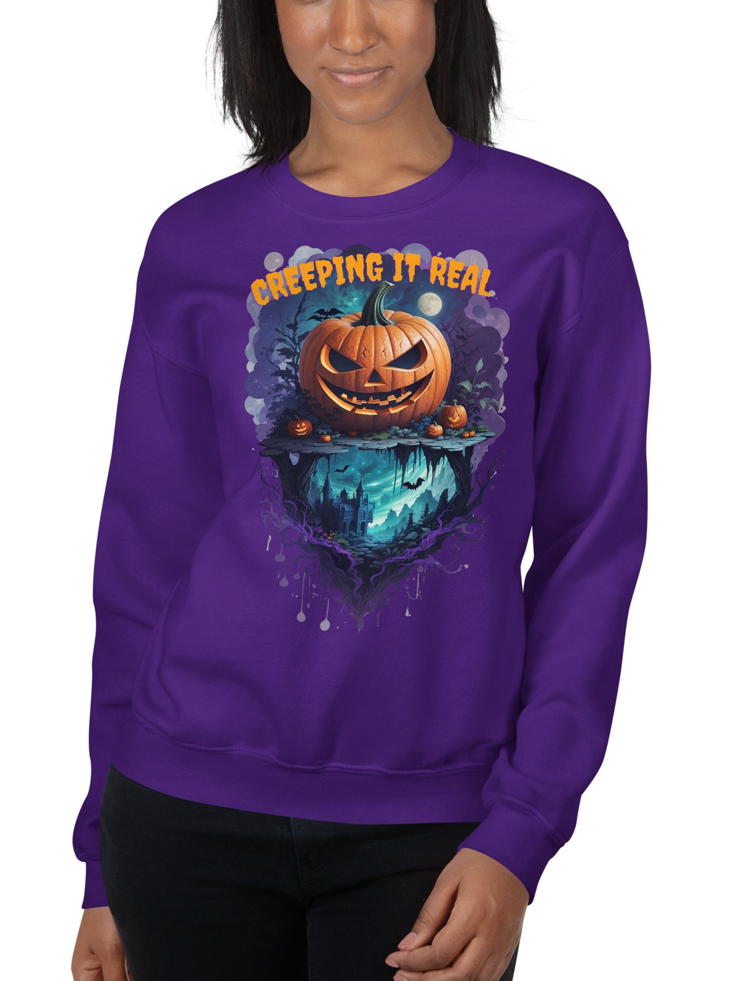 Creeping It Real Halloween Sweatshirt product image (5)