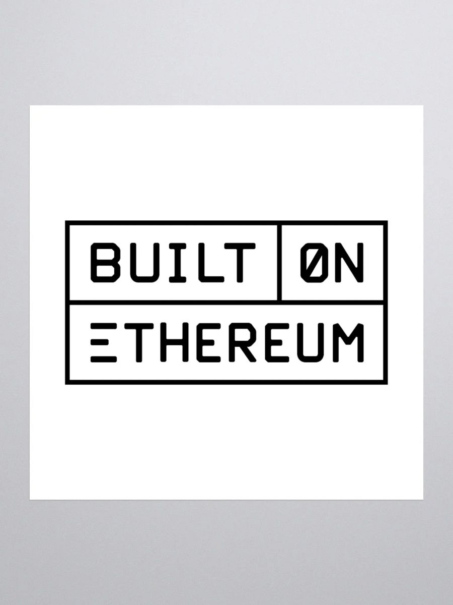 Built on Ethereum sticker white product image (1)