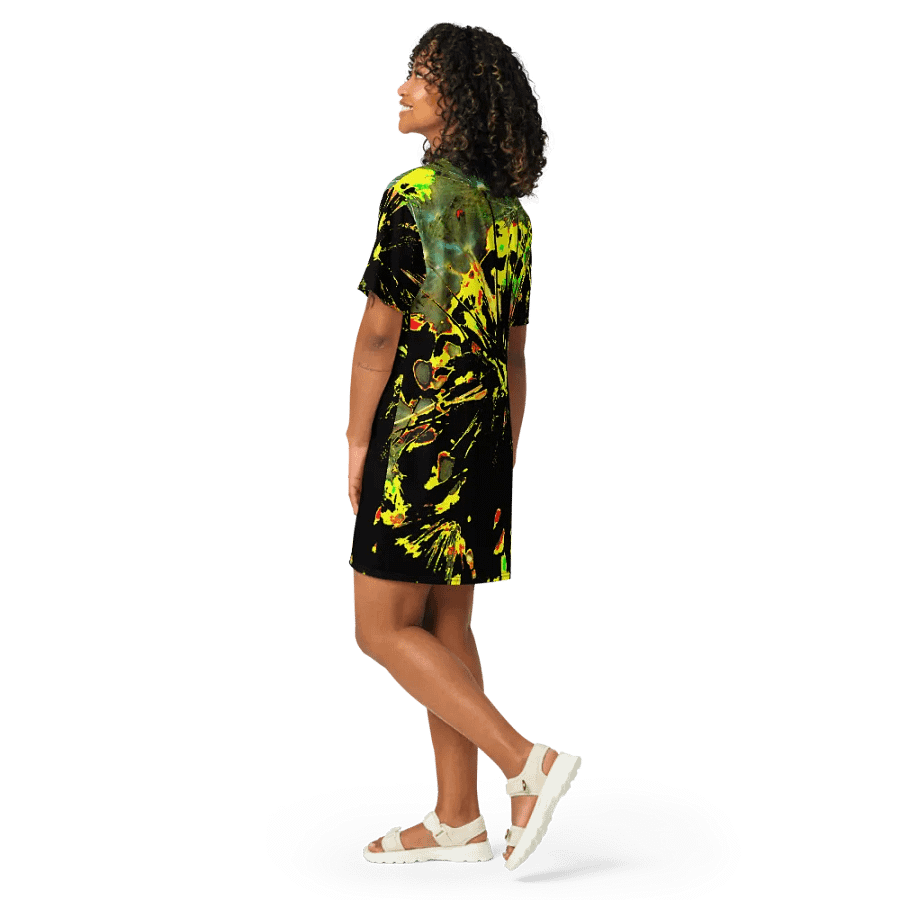 Bright Abstract Dandelion Clock Ladies T Shirt Dress product image (11)