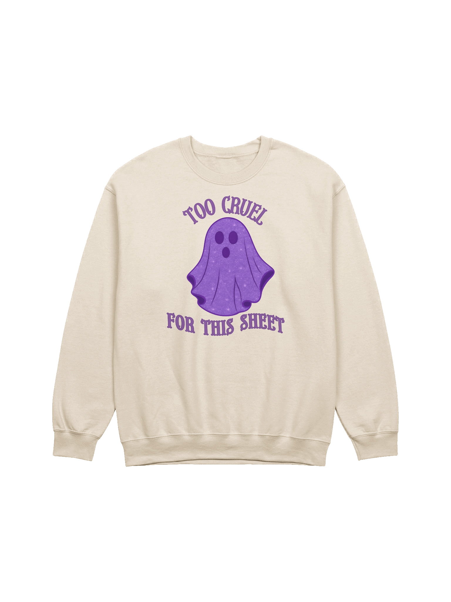 Ghostly Crewneck Sweatshirt, Too cruel for this sheet, product image (9)