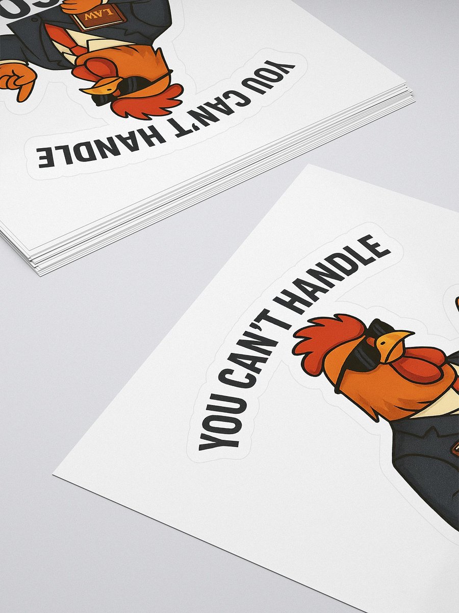Lawyer Rooster Kiss Cut Stickers product image (4)