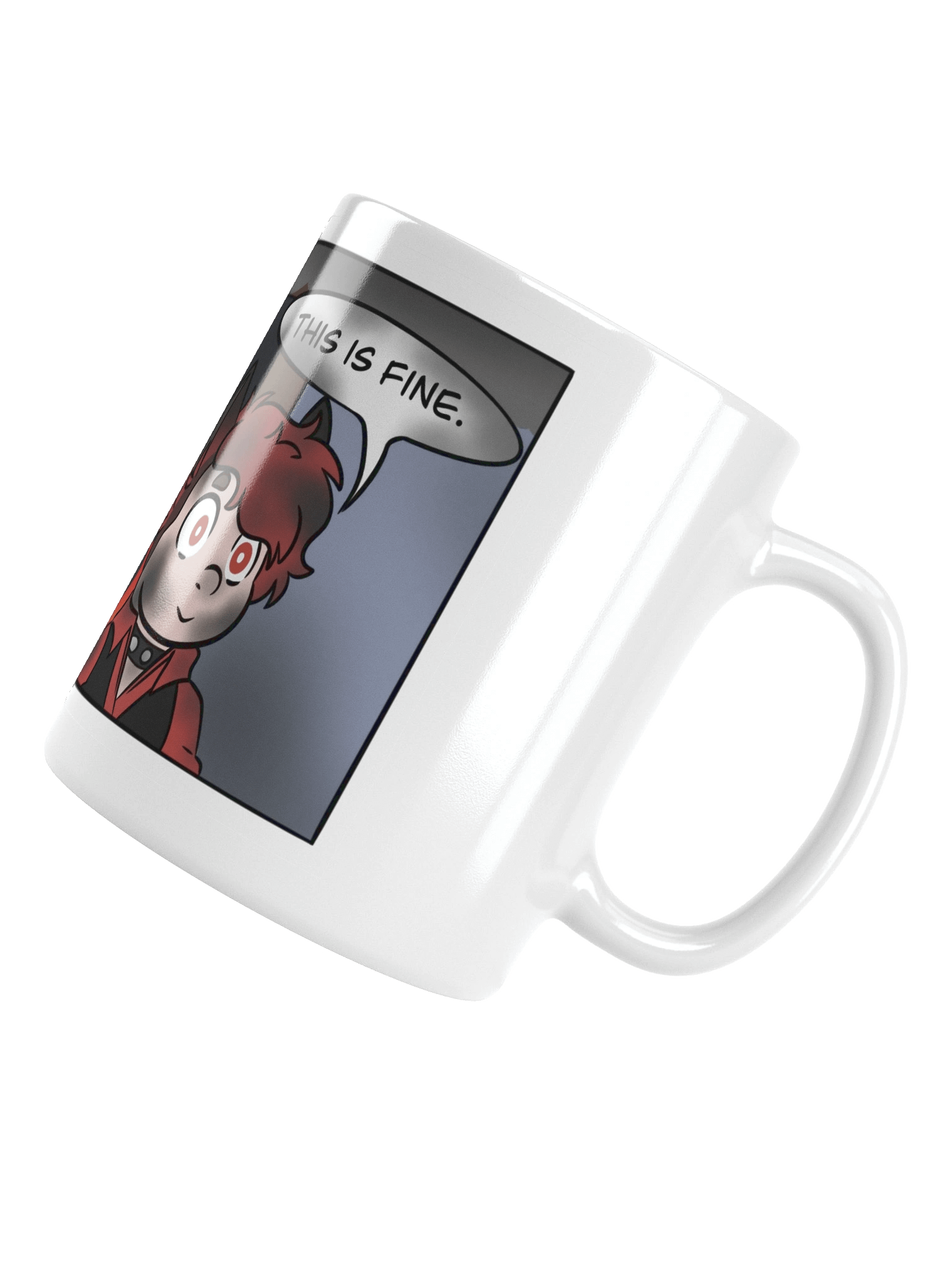 White Glossy Mug - This Is Fine Meme product image (12)
