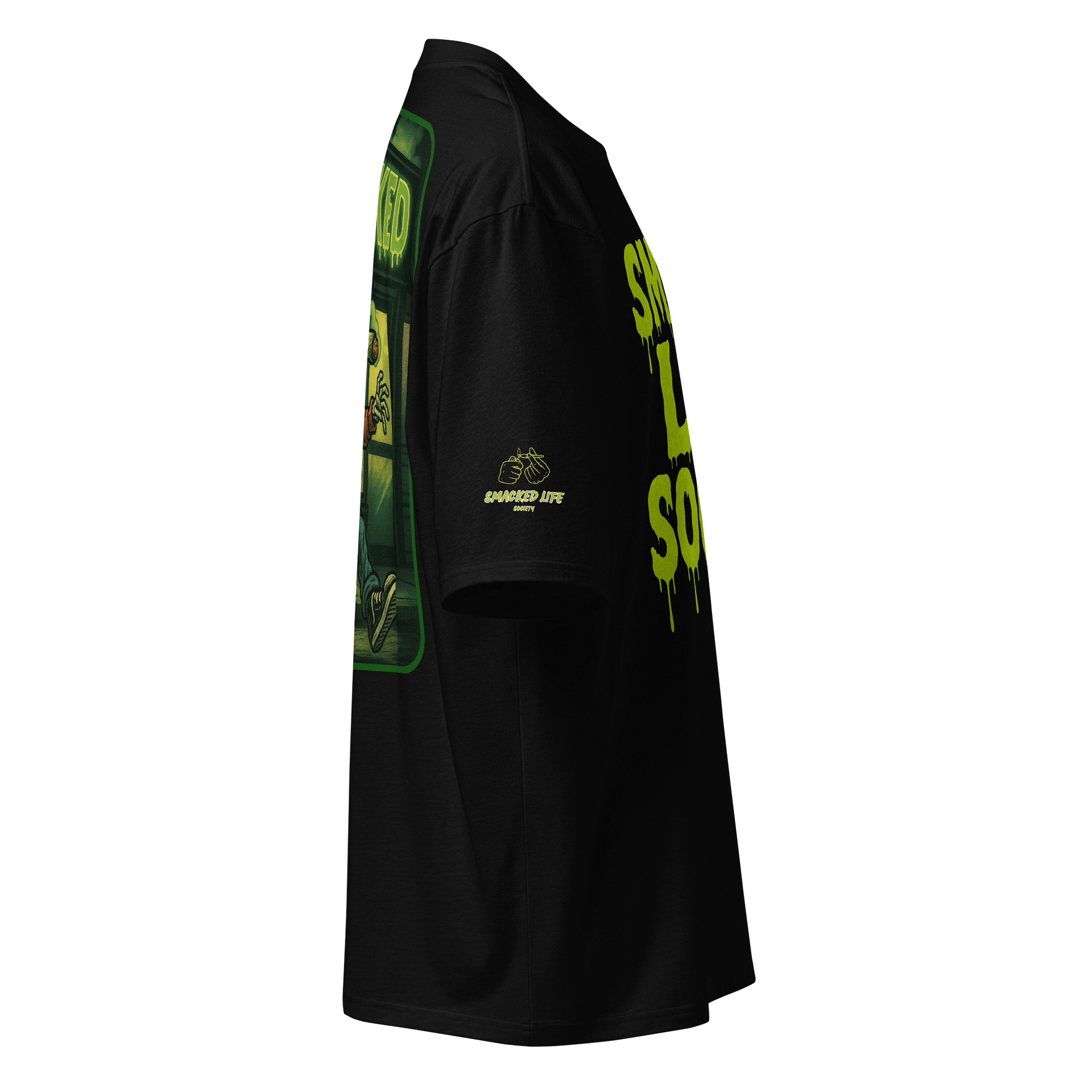 Smacked Streetwalker – Skeleton Smoke Session Oversized T-Shirt product image (5)
