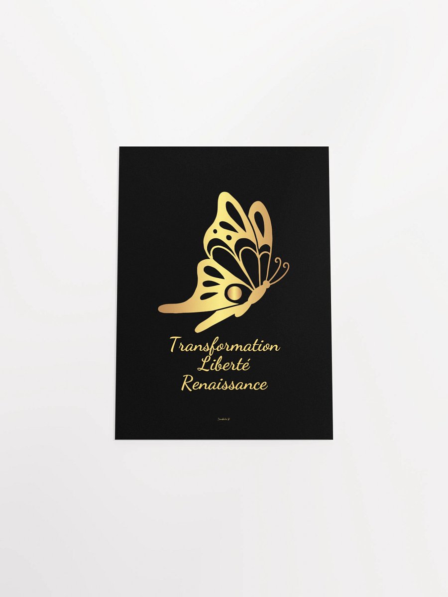 Poster Artistique Symbole Doré - Papillon - Cadeau Déco Symbolique product image (4)