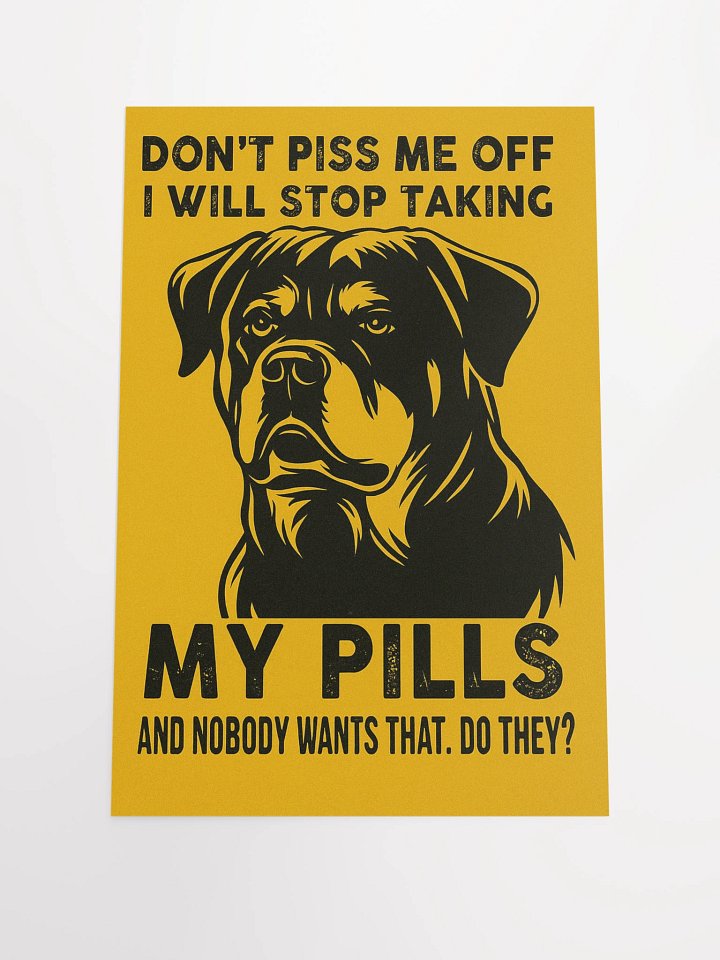 Rottweiler Pill Reminder Poster product image (1)