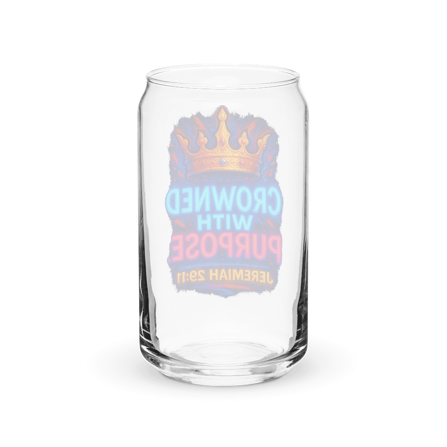 CROWNED WITH PURPOSE — Neon Can-Shaped Glass (Jeremiah 29:11) product image (6)