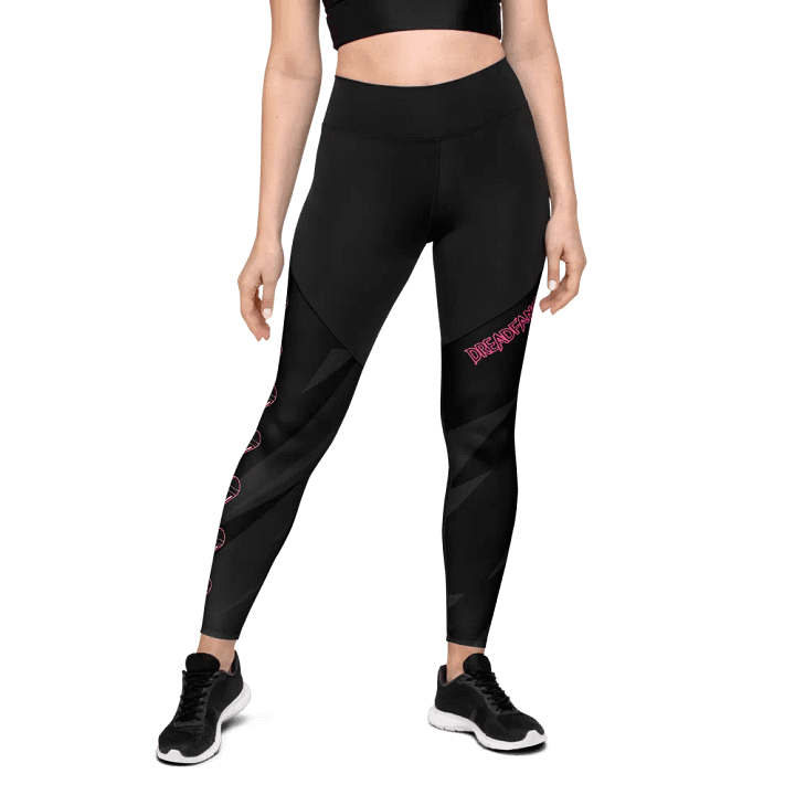 DREADFANG Black/Pink Sports Leggings product image (1)