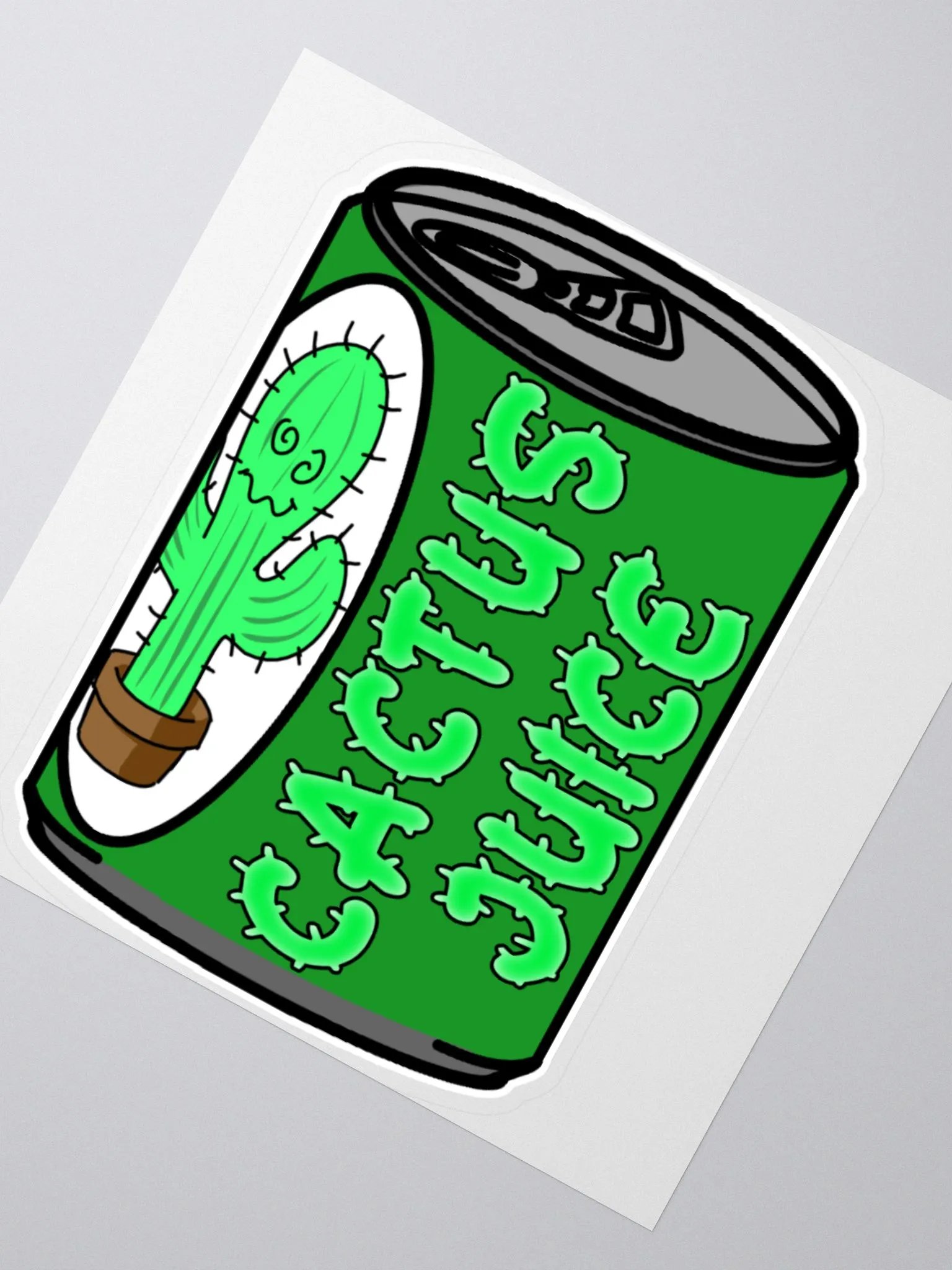 Quirky Cactus Juice Kiss Cut Stickers product image (2)