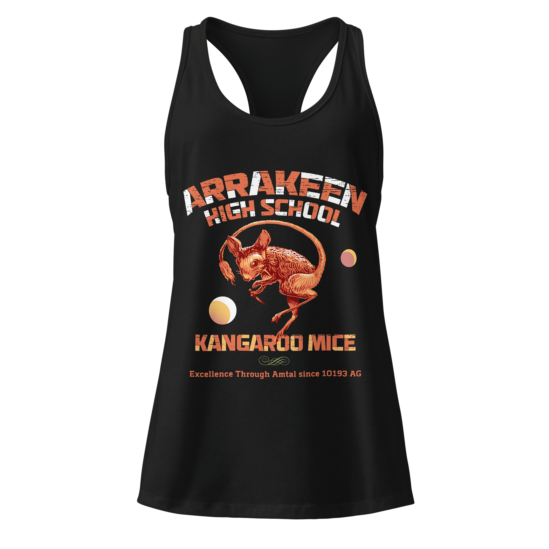 Arrakeen High School Kangaroo Mice Racer Tank product image (1)