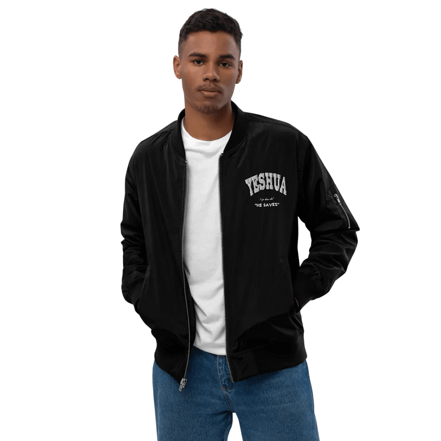 Yeshua: He saves bomber jacket product image (8)