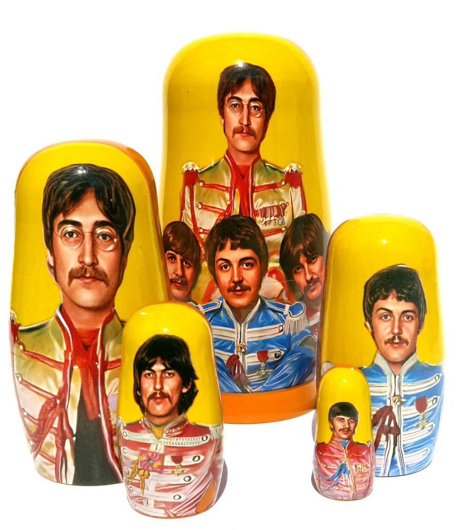 The Beatles Group 5 Piece Nesting Doll Set - Handcrafted Stacking Matryoshka Set - FREE U.S. SHIPPING! product image (8)