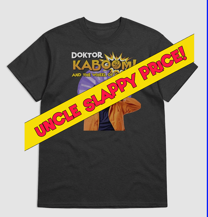 Doktor Kaboom and The Wheel of Science T-shirt, larger sizes, POD product image (1)
