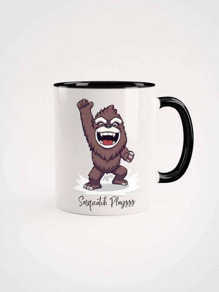 Cartoon Sasquatch Playzzz Black Mug! product image (1)