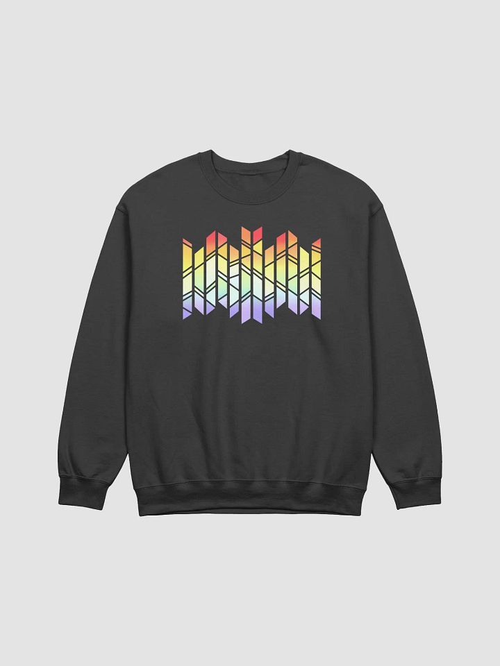 PRISMAGIC STAINED GLASS RAINBOW SWEATSHIRT (BLACK) product image (1)