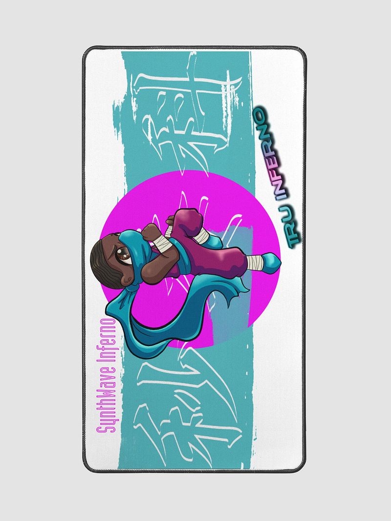 Neon Synth Banner Desk Mat
