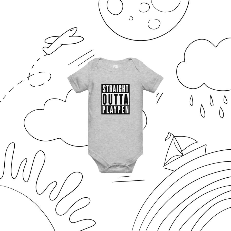 Straight Outta Playpen Baby Onesie product image (36)