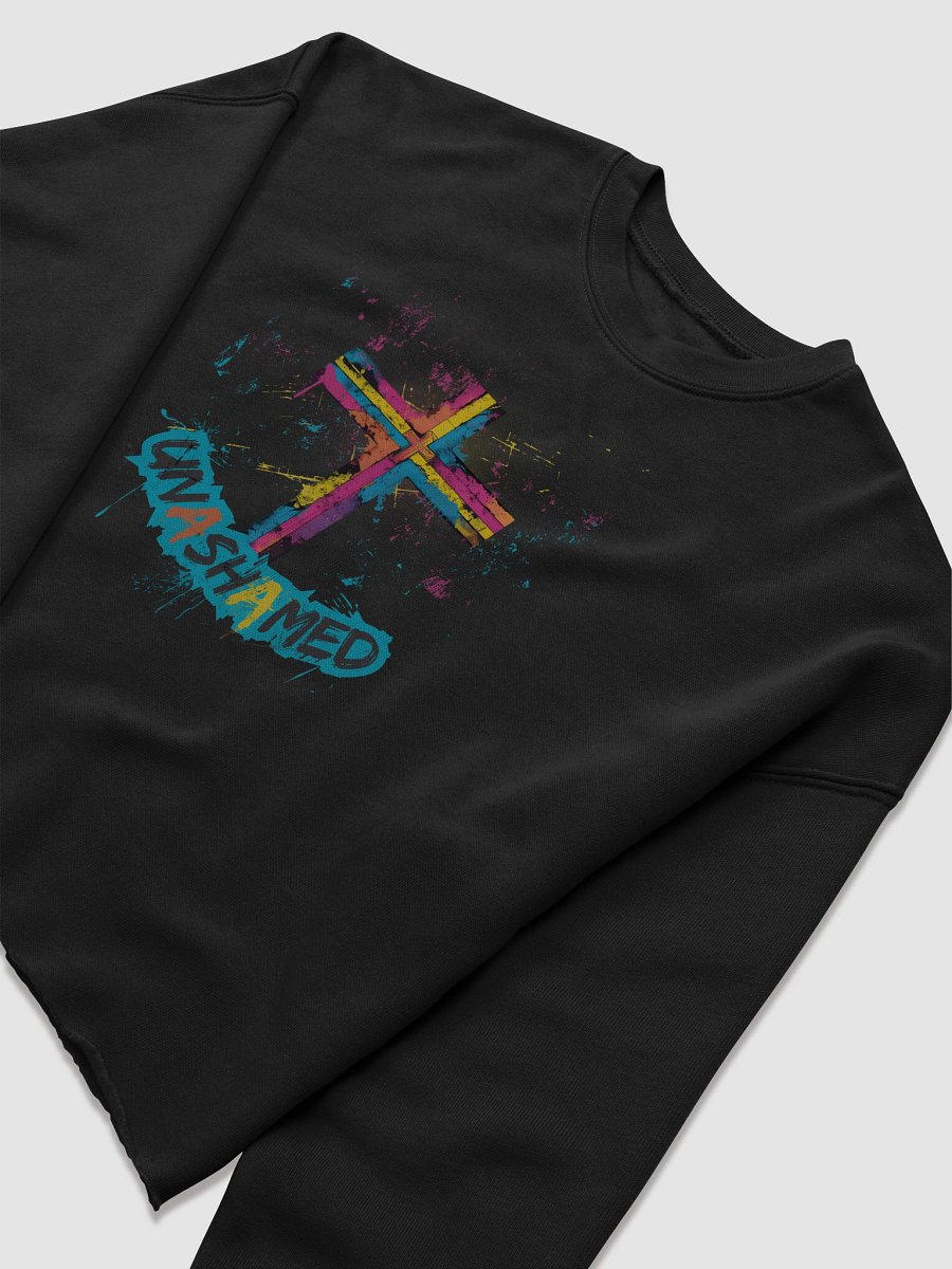 Unashamed Ro 1:16 Cross Women's Crop Top - Bella + Canvas Sweatshirt fit product image (13)