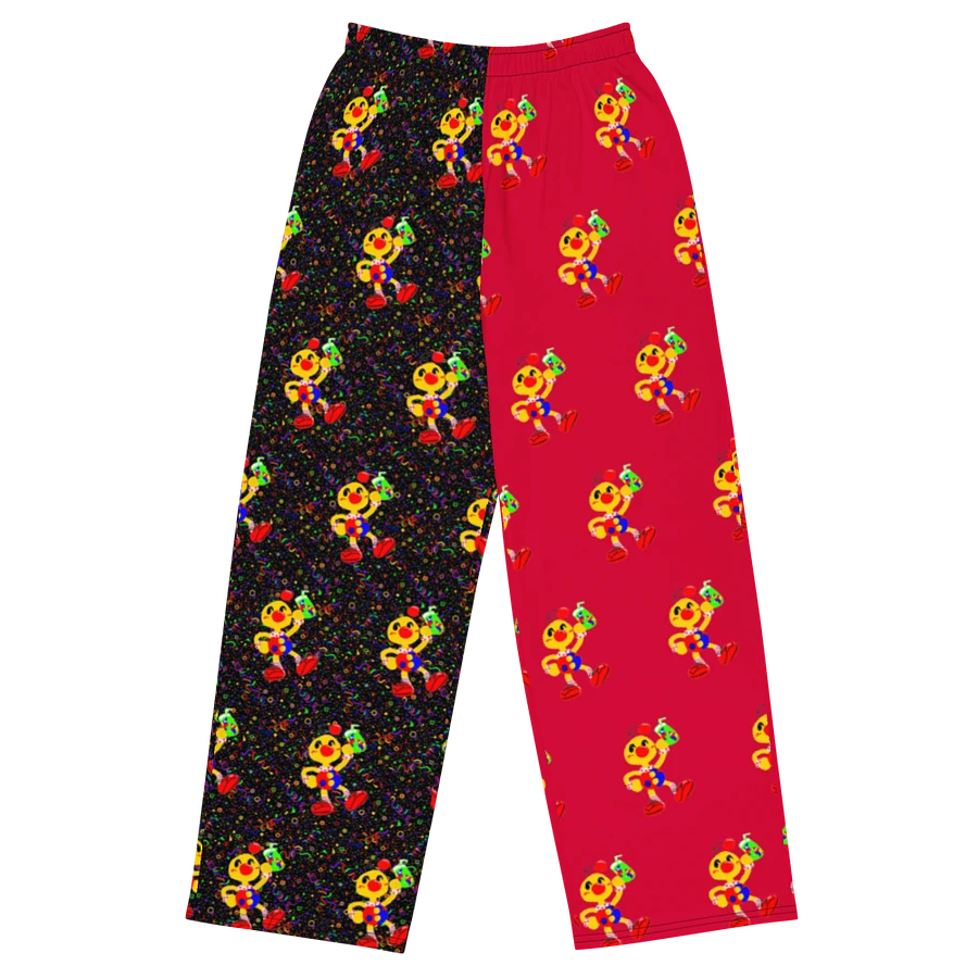 Split Red and Arcade All-Over Boyoyoing Unisex Wide-Leg Pants product image (4)