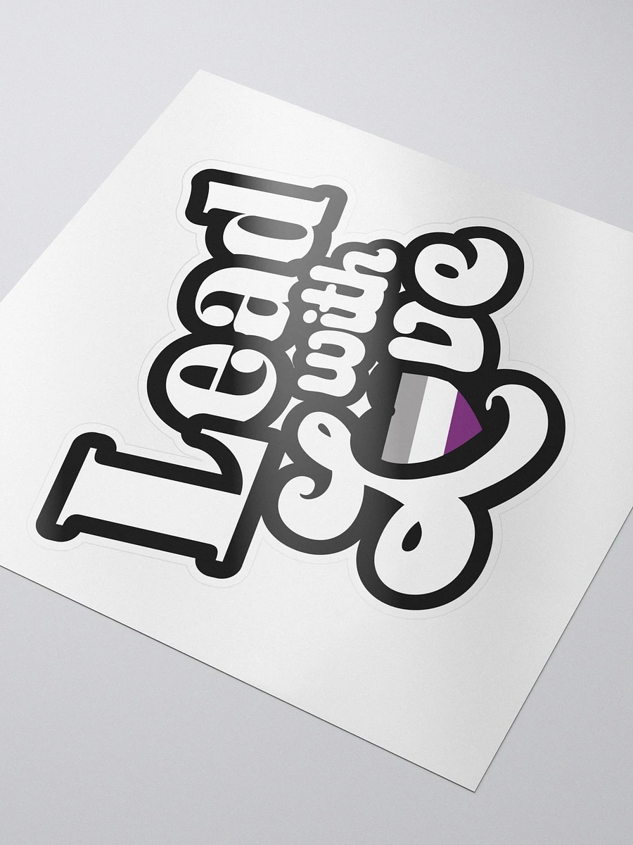 Lead With Love Sticker: Asexual product image (3)