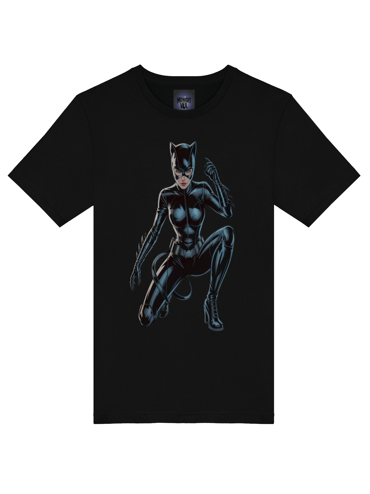 Clawed Eclipse: Catwoman's Nocturnal Pounce T-Shirt product image (7)