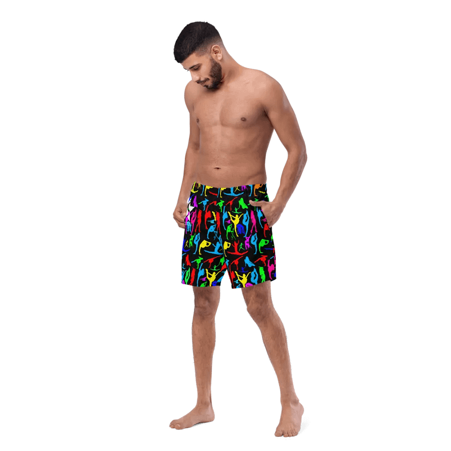 Black Bright Flexible StarStuff Swim Trunks product image (8)