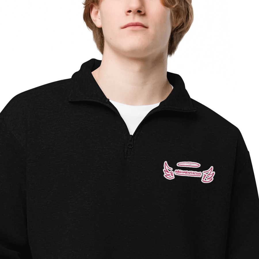 ANGELIC (pink bubble design) embroidered quarter zip product image (5)