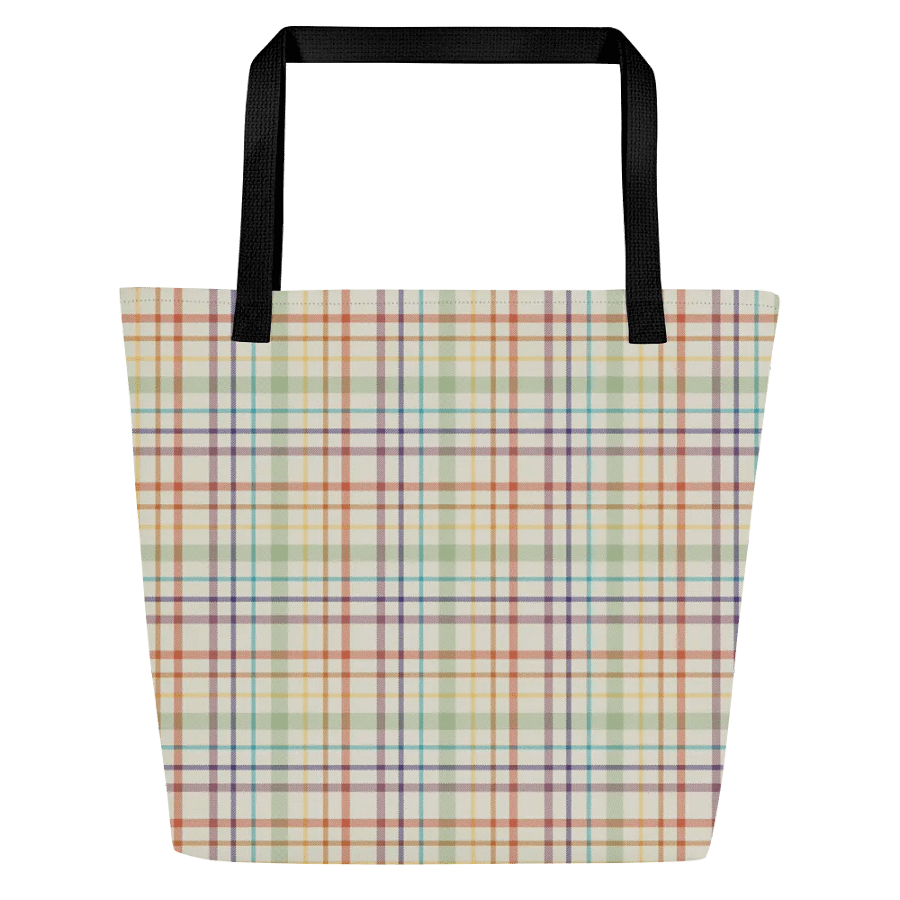 Centered Eight Color Plaid Tote Bag product image (2)