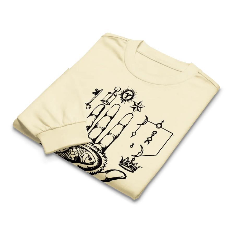 [Hand of Mysteries 3 - Black] - Unisex Premium Heavyweight Long Sleeve Shirt product image (4)