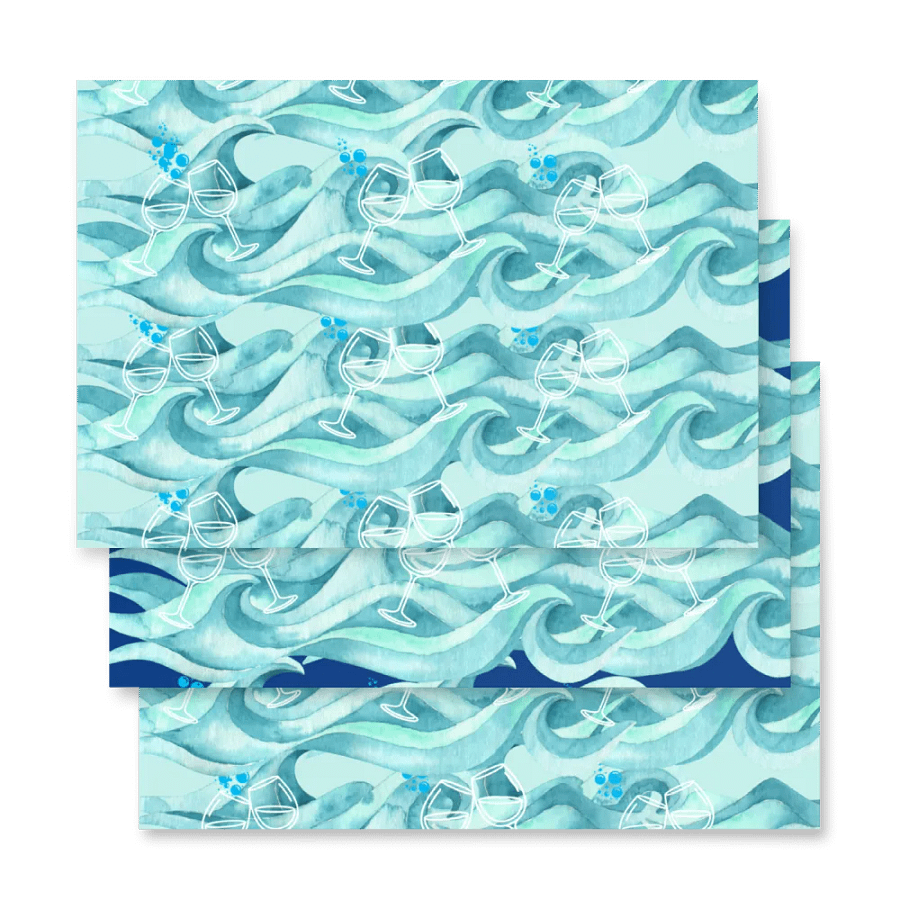 Ocean Toast Celebration Wrapping Paper Set for birthdays and occasion presents product image (4)