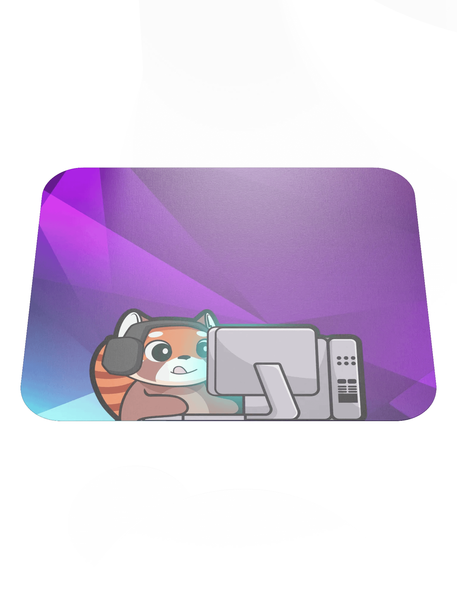 Gaming Bear Mouse Pad (Purple Abstract) - 8.7" x 7.1" product image (2)