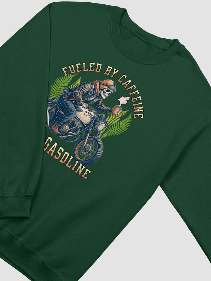 Fueled By Caffeine And Gasoline Rider Crewneck Sweatshirt product image (4)