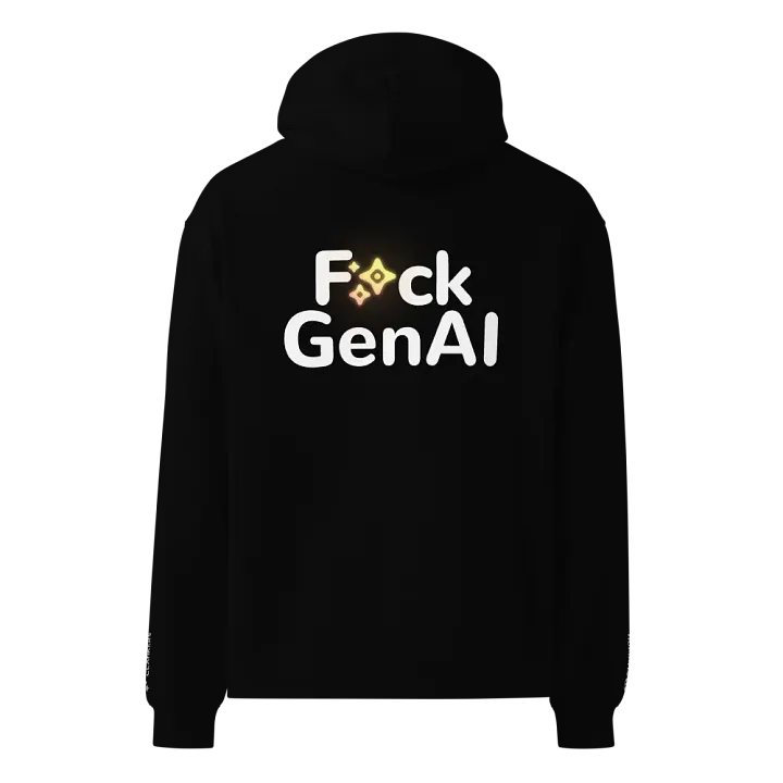 Absolut Idiocy Unisex Premium Oversized Hoodie - F✨ck Generative AI (Logotype) product image (2)