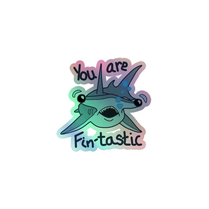 Fin-tastic Shark Holographic Sticker Sheet product image (1)
