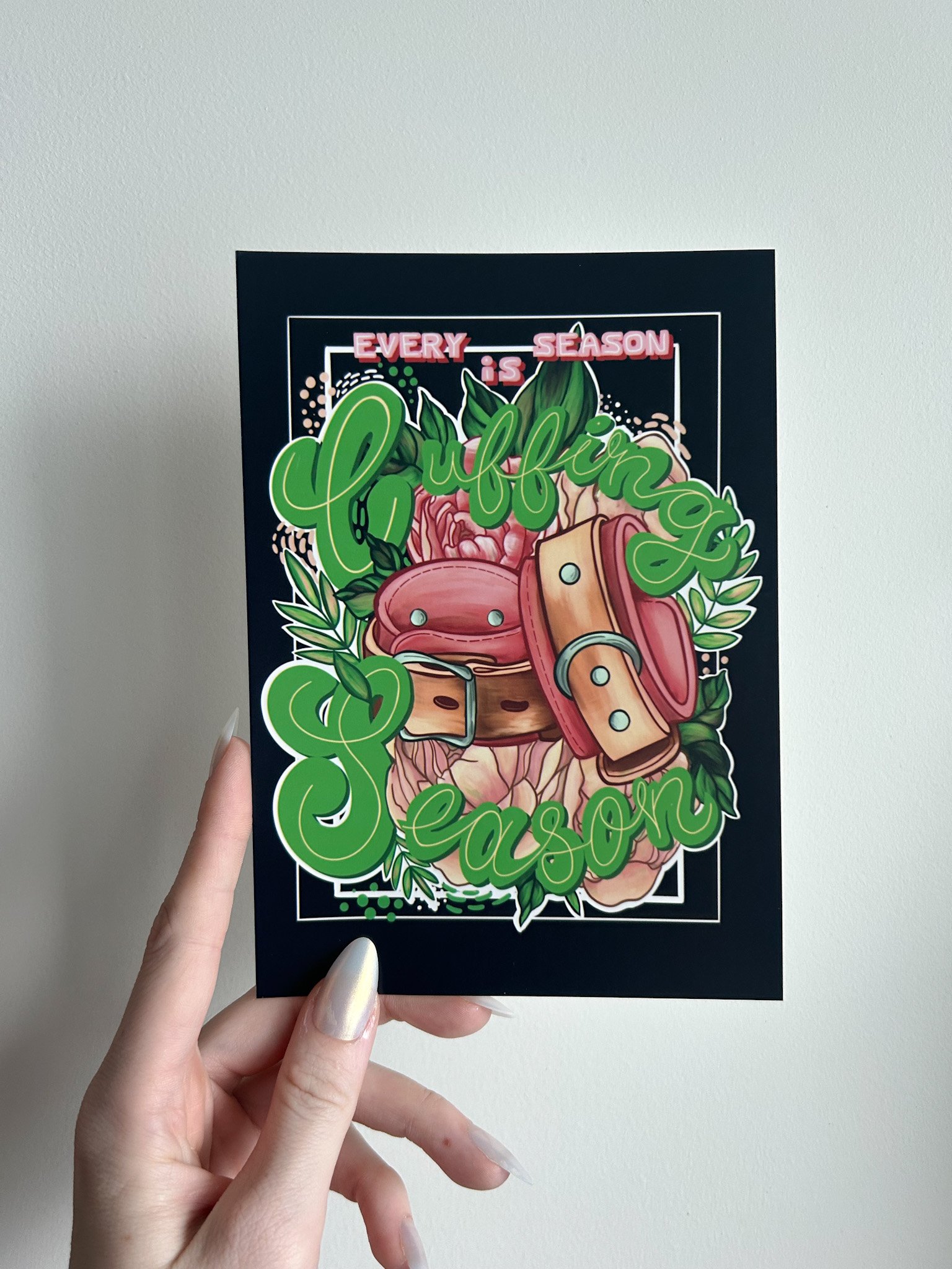 Every Season is Cuffing Season | Kinky fine art print | Spice up your home with this sex positive print! product image (2)