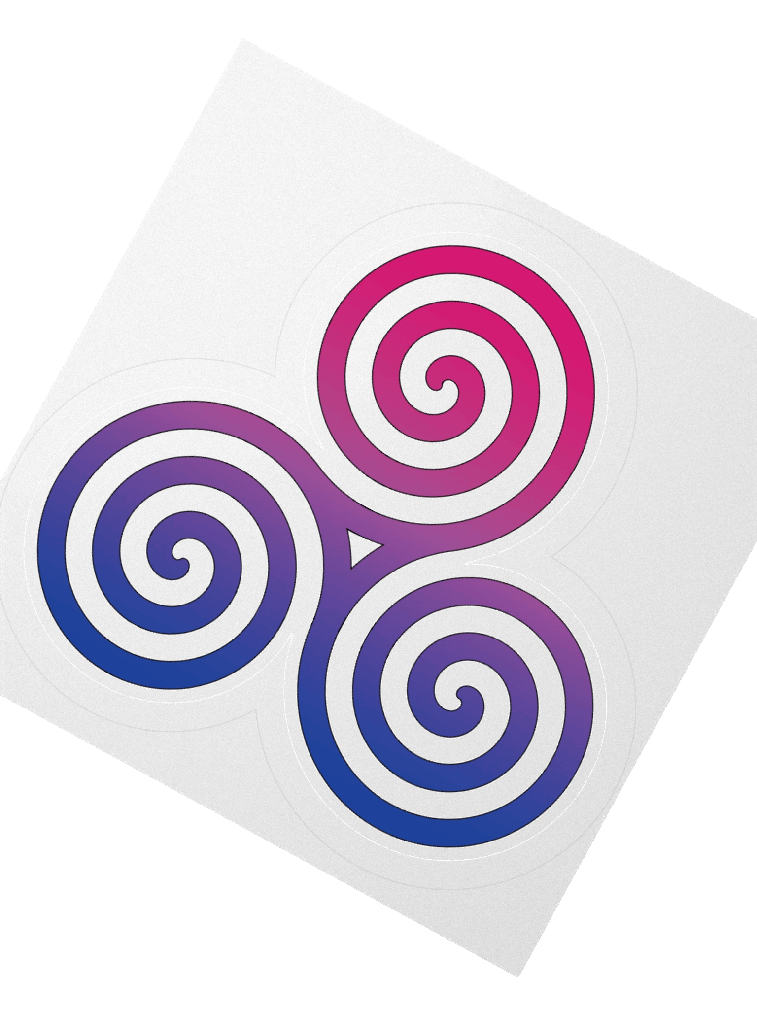 Bisexual Pride Gradient Celtic Triskelion Sticker product image (4)