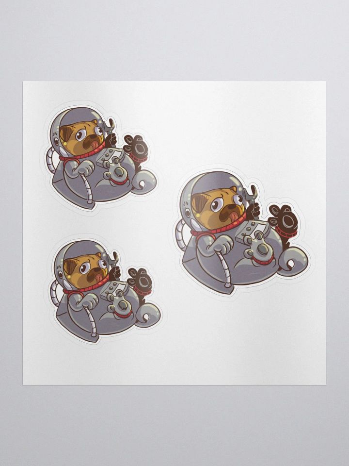 Astronaut Pug Sticker - Space Dog Decal product image (1)